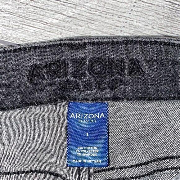 Arizona jean Co distressed jeans black sz 1 - Picture 8 of 9